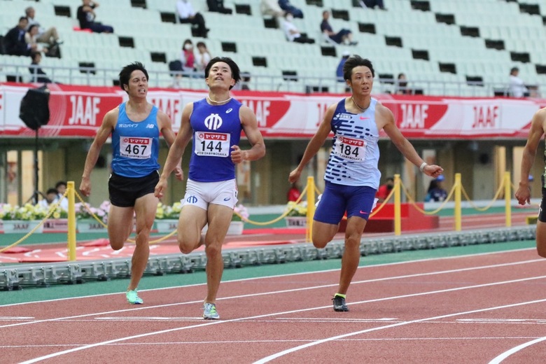 【第107回日本選手権】男子200ｍ予選2組　宇野勝翔が自己ベスト更新、1着でフィニッシュ