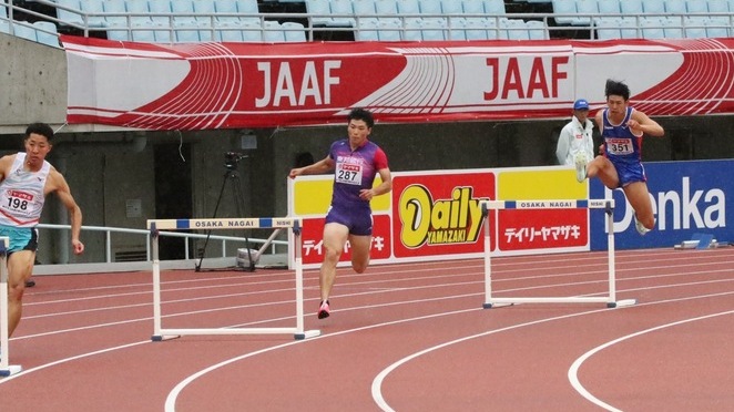 【第107回日本選手権】男子400mH 予選1組　児玉悠作が49秒37で1着