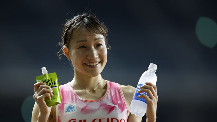 【日本選手権10000m】女子10000m 1位　五島莉乃（資生堂）フィニッシュ後
